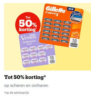 Gillette   scheermesjes folder aanbieding bij  Bol.com - details