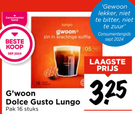 Gwoon   dolce gusto capsules folder aanbieding bij  Vomar - details