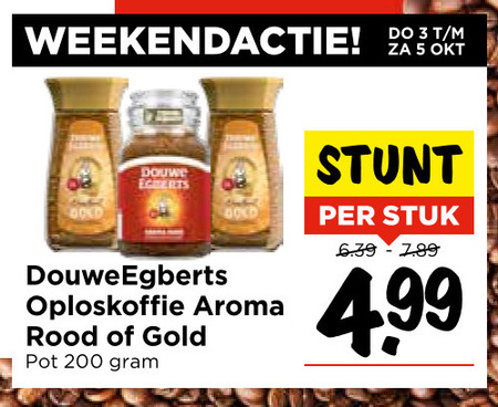 Douwe Egberts   oploskoffie folder aanbieding bij  Vomar - details