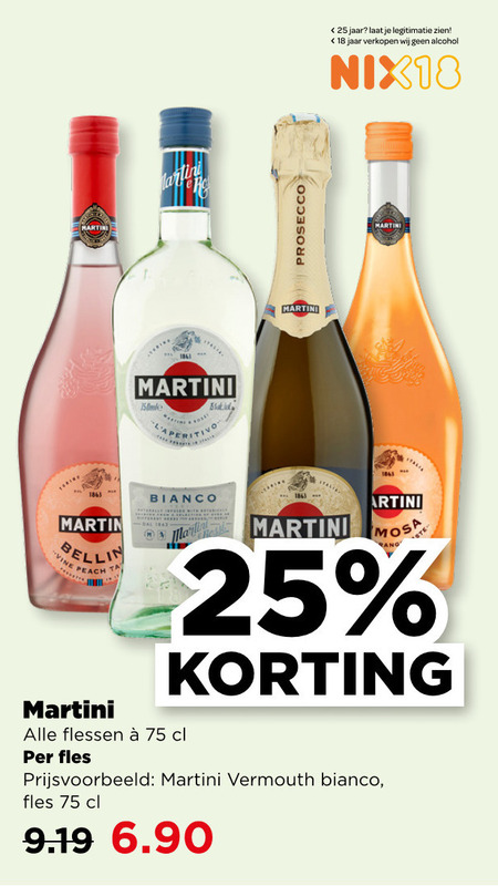 Martini   vermouth folder aanbieding bij  Plus - details