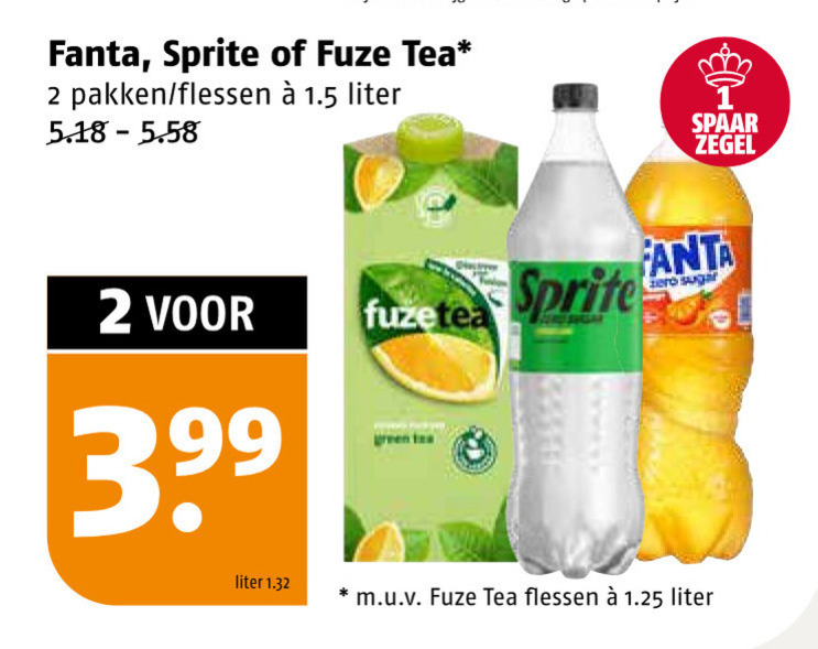 Sprite   ice tea, frisdrank folder aanbieding bij  Poiesz - details