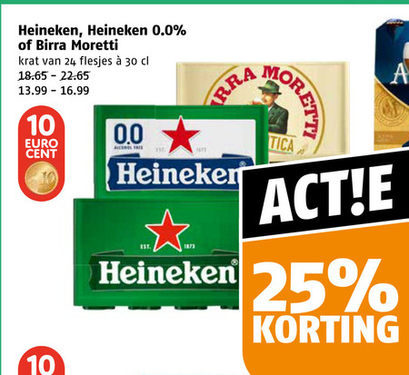 Heineken   krat bier folder aanbieding bij  Poiesz - details