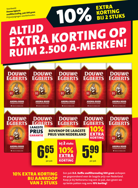 Douwe Egberts   koffie folder aanbieding bij  Nettorama - details