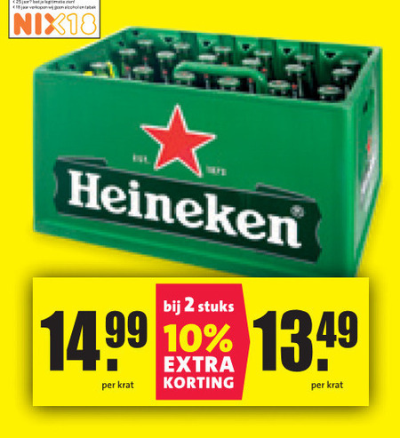 Heineken   krat bier folder aanbieding bij  Nettorama - details