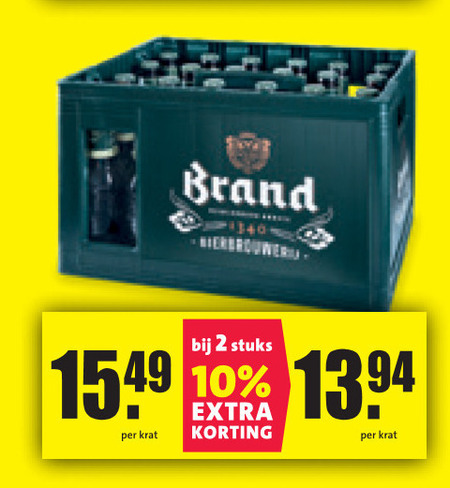 Brand   krat bier folder aanbieding bij  Nettorama - details