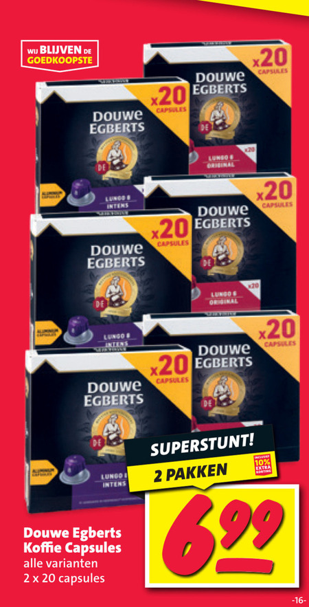 Douwe Egberts   koffiecups folder aanbieding bij  Nettorama - details