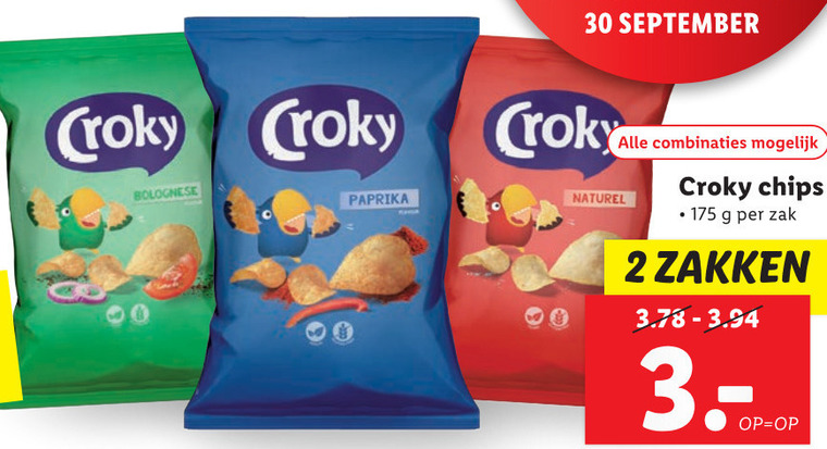 Croky   chips folder aanbieding bij  Lidl - details