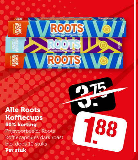 Roots   koffiecups folder aanbieding bij  Coop - details