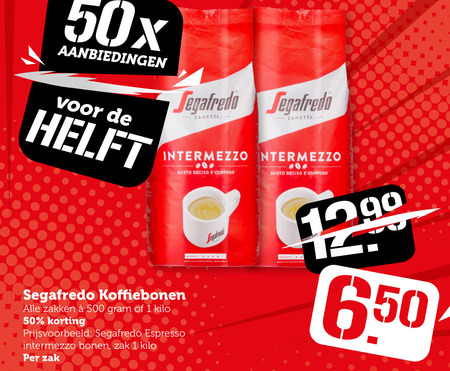 Segafredo   koffiebonen folder aanbieding bij  Coop - details