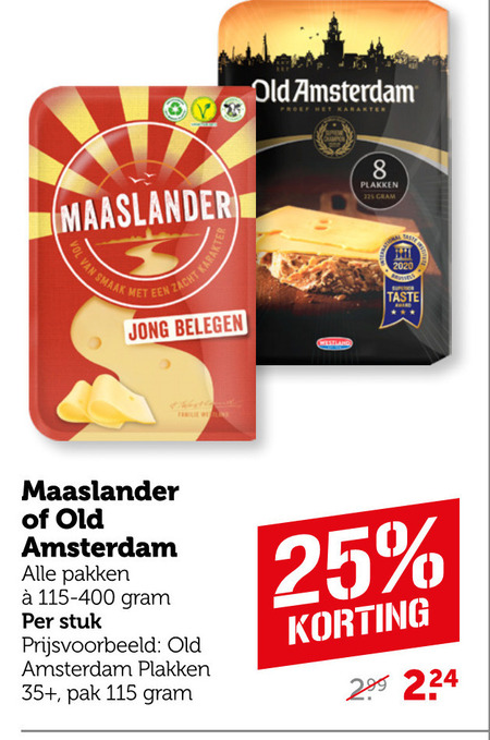 Old Amsterdam   kaasplakken, kaas folder aanbieding bij  Coop - details