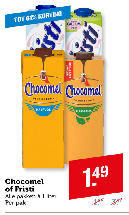 Fristi   drinkyoghurt, chocolademelk folder aanbieding bij  Coop - details