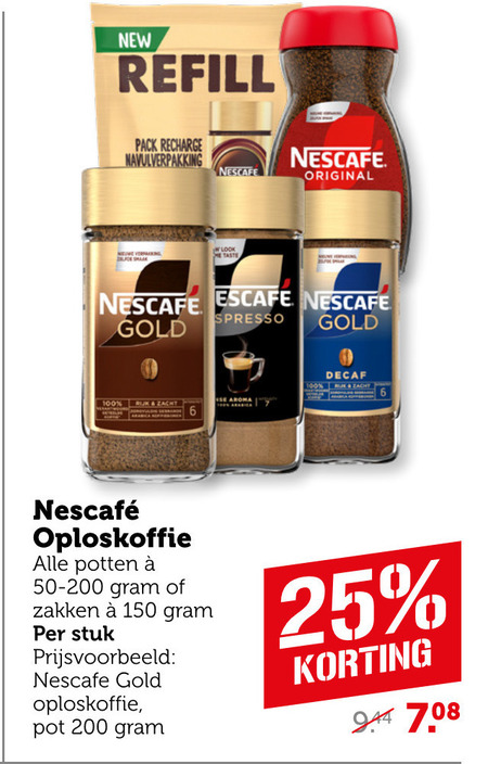 Nescafe   oploskoffie folder aanbieding bij  Coop - details