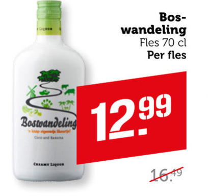 Boswandeling   likeur folder aanbieding bij  Coop - details