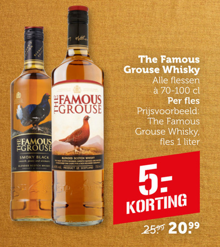 Famous Grouse   whisky folder aanbieding bij  Coop - details