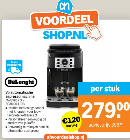 DeLonghi   espressoapparaat folder aanbieding bij  Albert Heijn - details