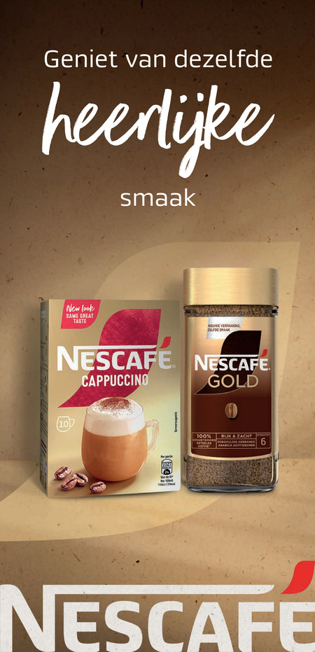 Nescafe   oploskoffie folder aanbieding bij  Albert Heijn - details