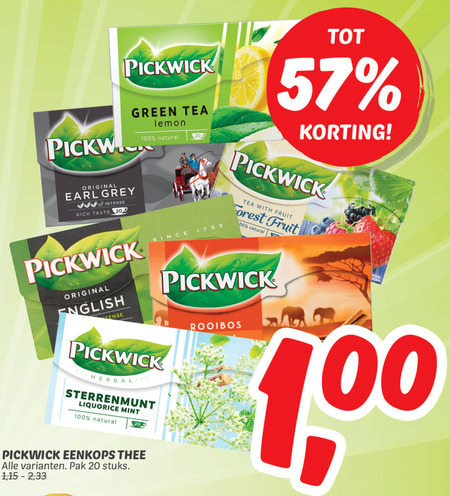 Pickwick   thee folder aanbieding bij  Dekamarkt - details