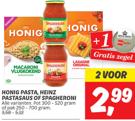 Heinz   lasagnebladen, pasta folder aanbieding bij  Dekamarkt - details