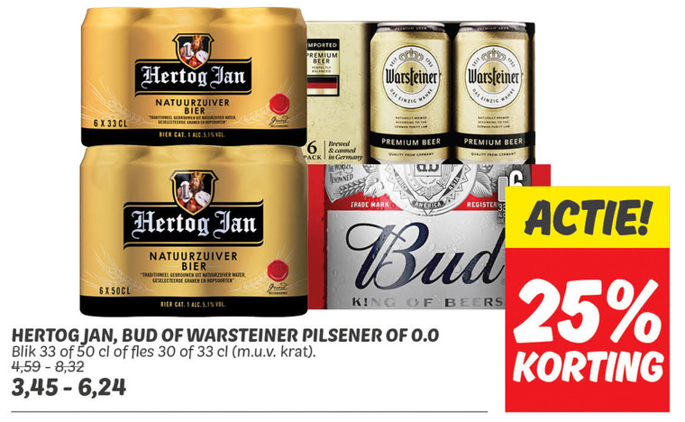 Bud   blikje bier folder aanbieding bij  Dekamarkt - details