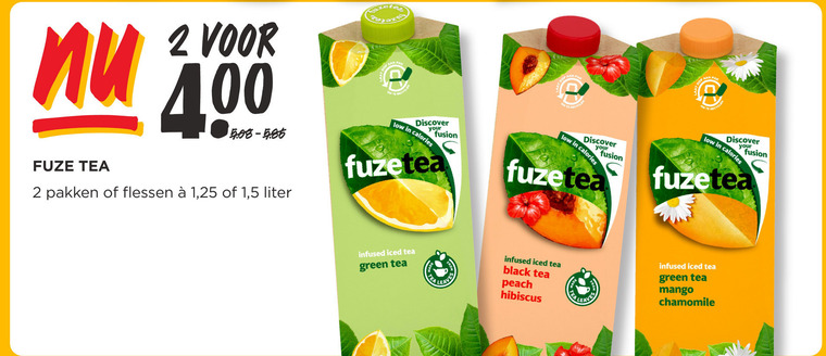 Fuze Tea   ice tea folder aanbieding bij  Jumbo - details