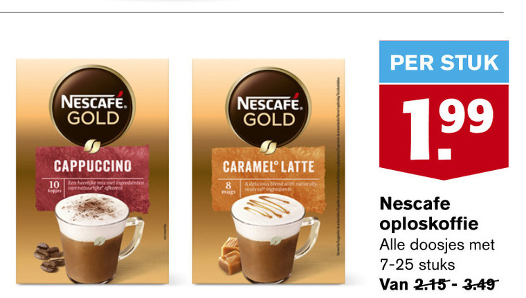 Nescafe   oploskoffie folder aanbieding bij  Hoogvliet - details