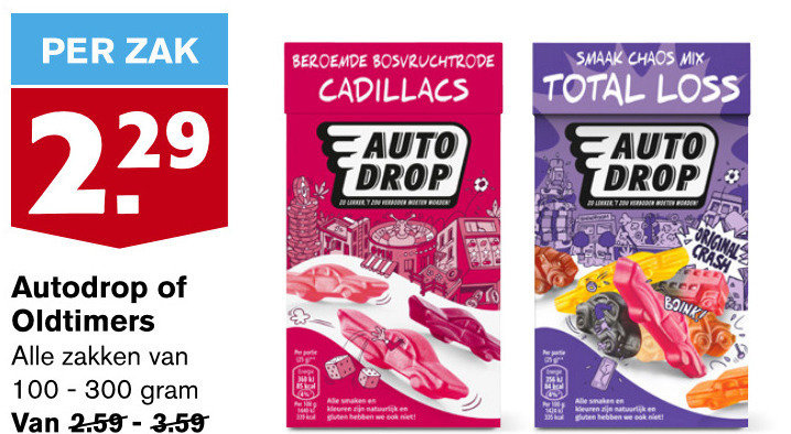 Autodrop   snoep, drop folder aanbieding bij  Hoogvliet - details