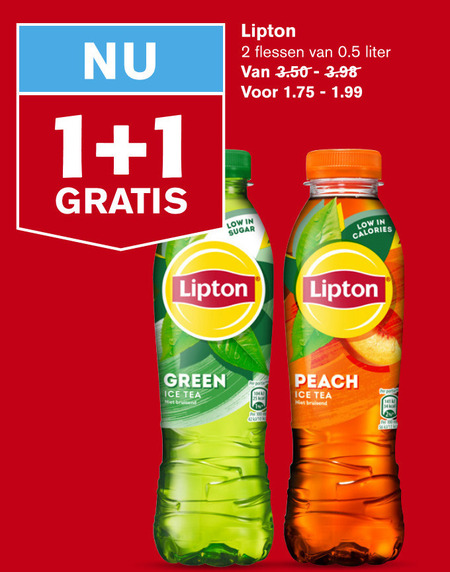 Lipton   ice tea folder aanbieding bij  Hoogvliet - details