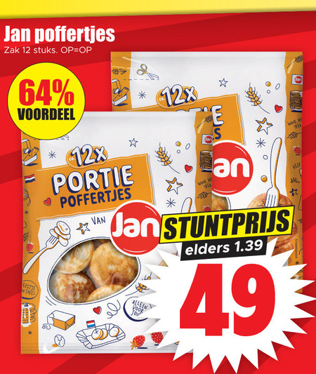 Jan   poffertjes folder aanbieding bij  Dirk - details