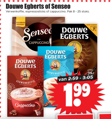 Douwe Egberts Senseo   koffiepad, oploskoffie folder aanbieding bij  Dirk - details