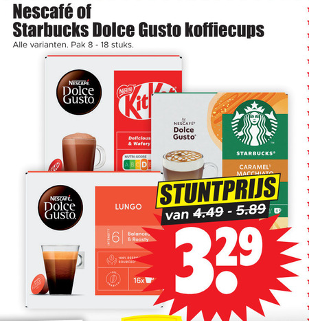 Starbucks   dolce gusto capsules folder aanbieding bij  Dirk - details