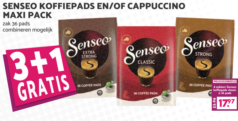 Douwe Egberts Senseo   koffiepad folder aanbieding bij  MCD Supermarkt Basis - details