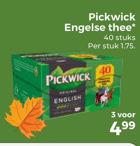 Pickwick   thee folder aanbieding bij  Trekpleister - details