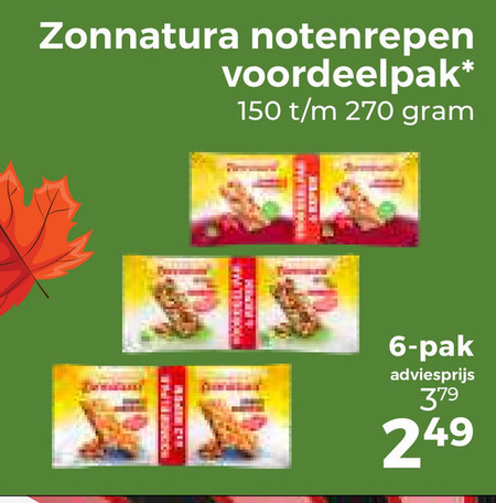 Zonnatura   mueslireep folder aanbieding bij  Trekpleister - details