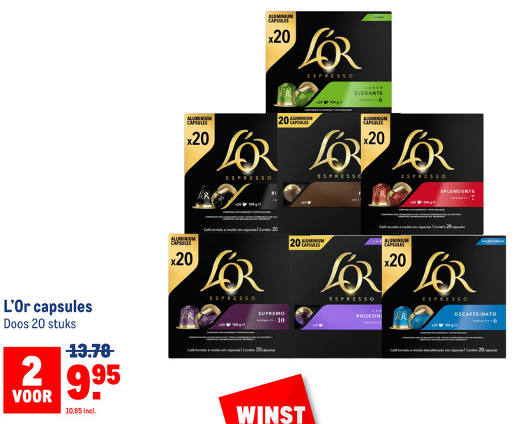 Douwe Egberts L Or   koffiecups folder aanbieding bij  Makro - details