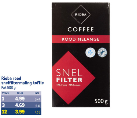 Rioba   koffie folder aanbieding bij  Makro - details