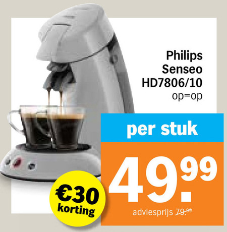 Philips   koffiepadmachine folder aanbieding bij  Albert Heijn - details