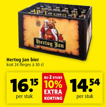 Hertog Jan   krat bier folder aanbieding bij  Boni - details