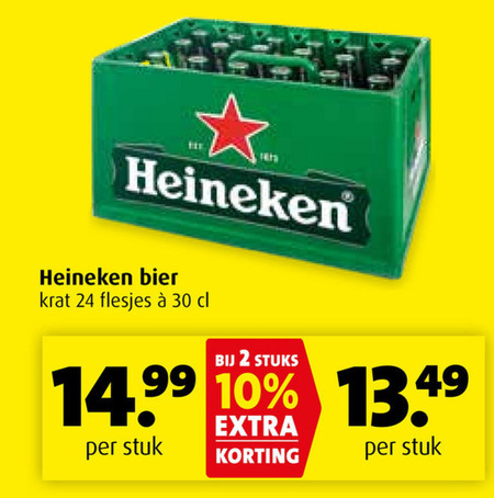 Heineken   krat bier folder aanbieding bij  Boni - details