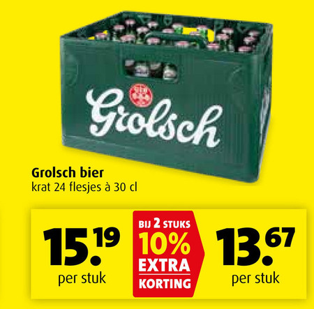 Grolsch   krat bier folder aanbieding bij  Boni - details