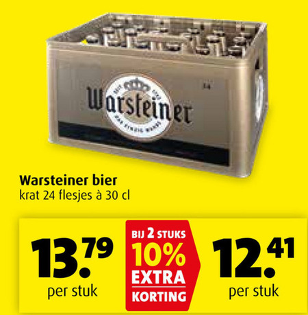 Warsteiner   krat bier folder aanbieding bij  Boni - details