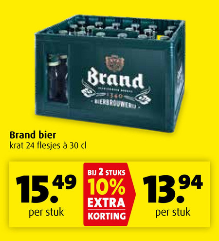 Brand   krat bier folder aanbieding bij  Boni - details