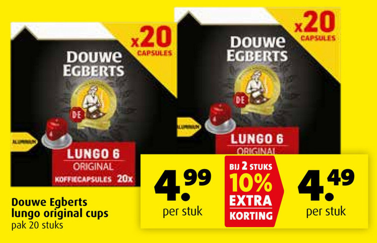 Douwe Egberts   koffiecups folder aanbieding bij  Boni - details