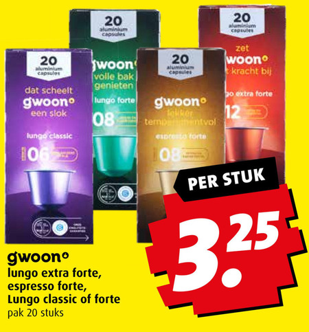 Gwoon   koffiecups folder aanbieding bij  Boni - details