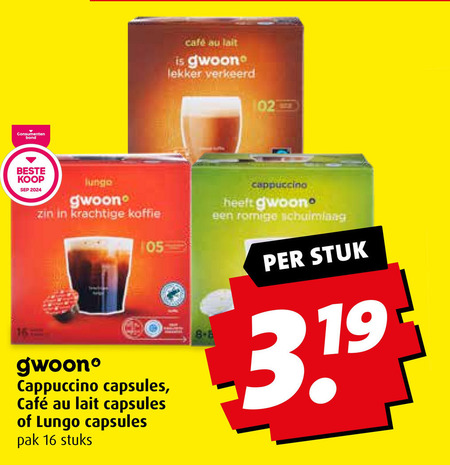 Gwoon   dolce gusto capsules folder aanbieding bij  Boni - details