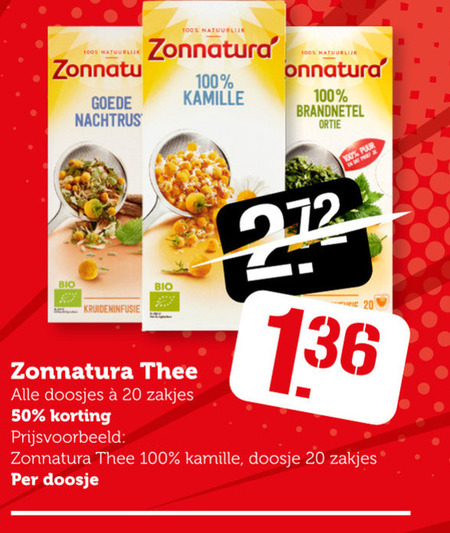 Zonnatura   thee folder aanbieding bij  Coop - details