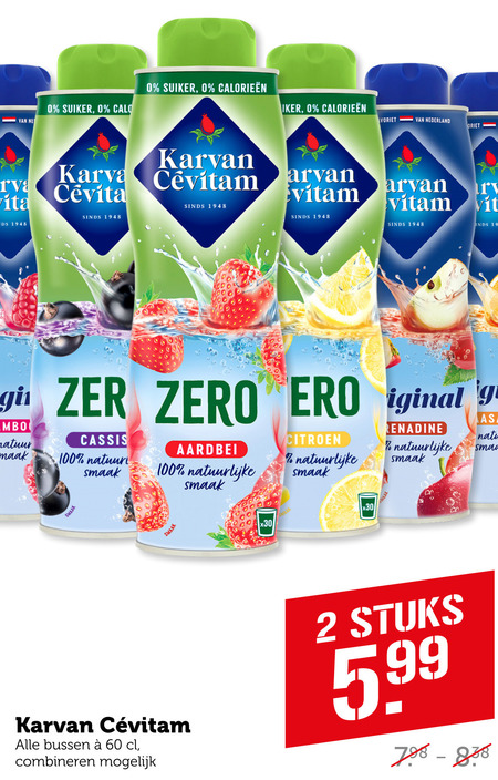 Karvan Cevitam   limonadesiroop folder aanbieding bij  Coop - details