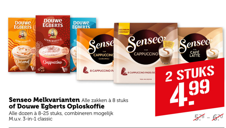 Douwe Egberts Senseo   koffiepad, oploskoffie folder aanbieding bij  Coop - details