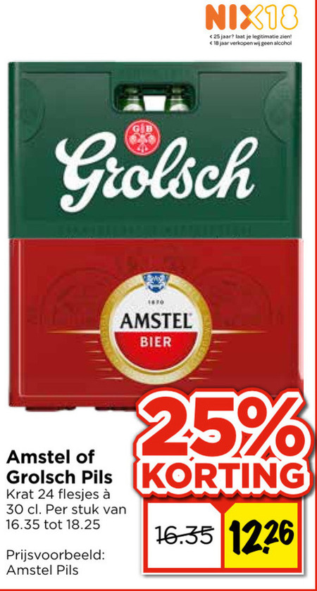 Grolsch   krat bier folder aanbieding bij  Vomar - details