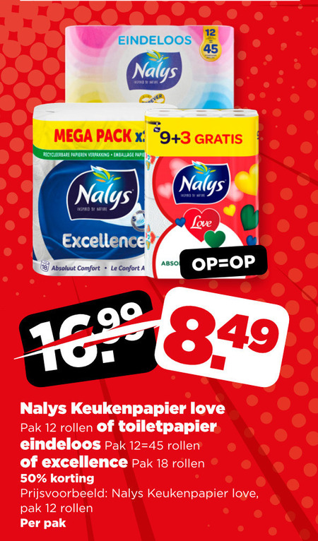 Nalys   keukenpapier, toiletpapier folder aanbieding bij  Plus - details