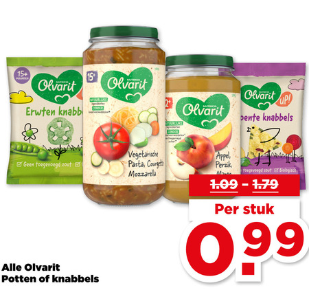 Olvarit   babyvoeding folder aanbieding bij  Plus - details